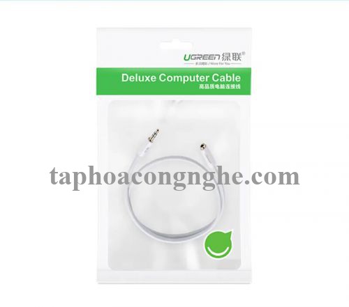 Ugreen 10746 0.5M màu Trắng Cáp âm thanh 3.5mm nối dài AV124 30010746